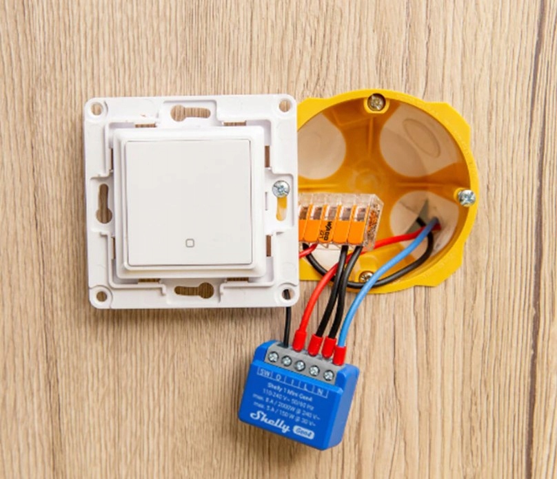 SHELLY 1 Mini Gen4 2-pack 1-kanałowy mini moduł ze stykiem bezpotencjałowym dwupak — 3