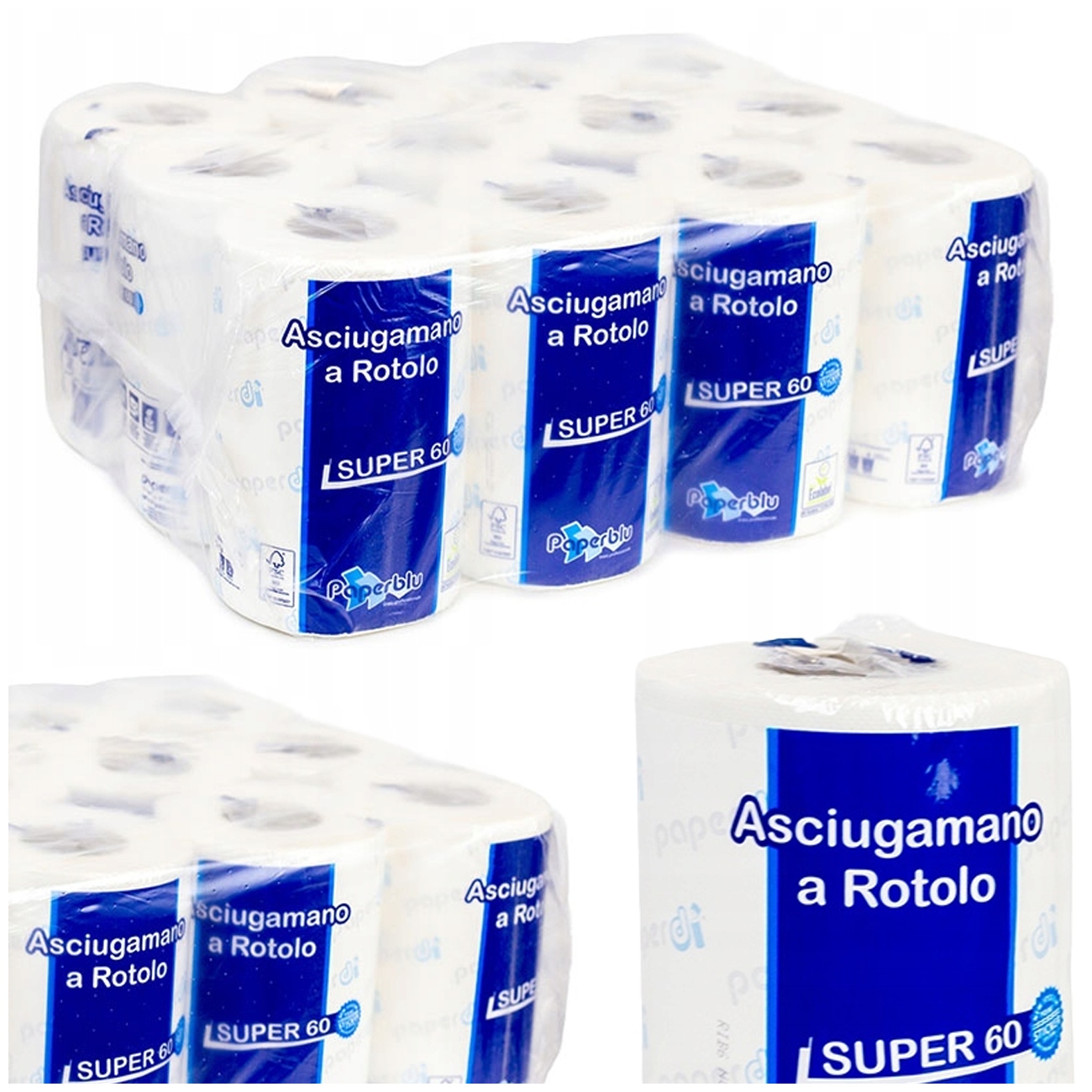 Papírový Ručník V Roli Paperdi 12 Ks 60 M S Absorpční Vrstvou