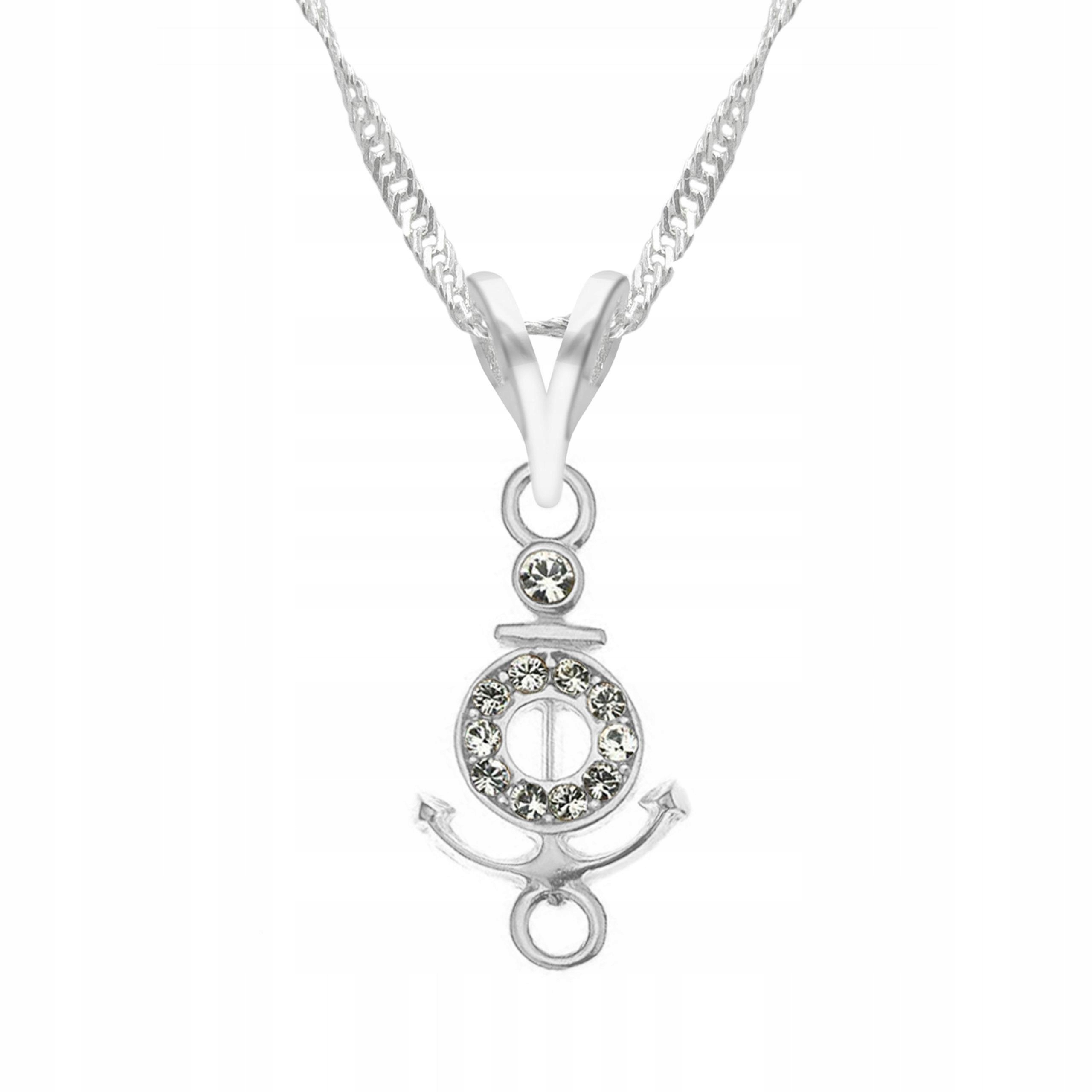 Stříbrný náhrdelník s kotvou Loď Kotva Moře Boat Stříbro 925