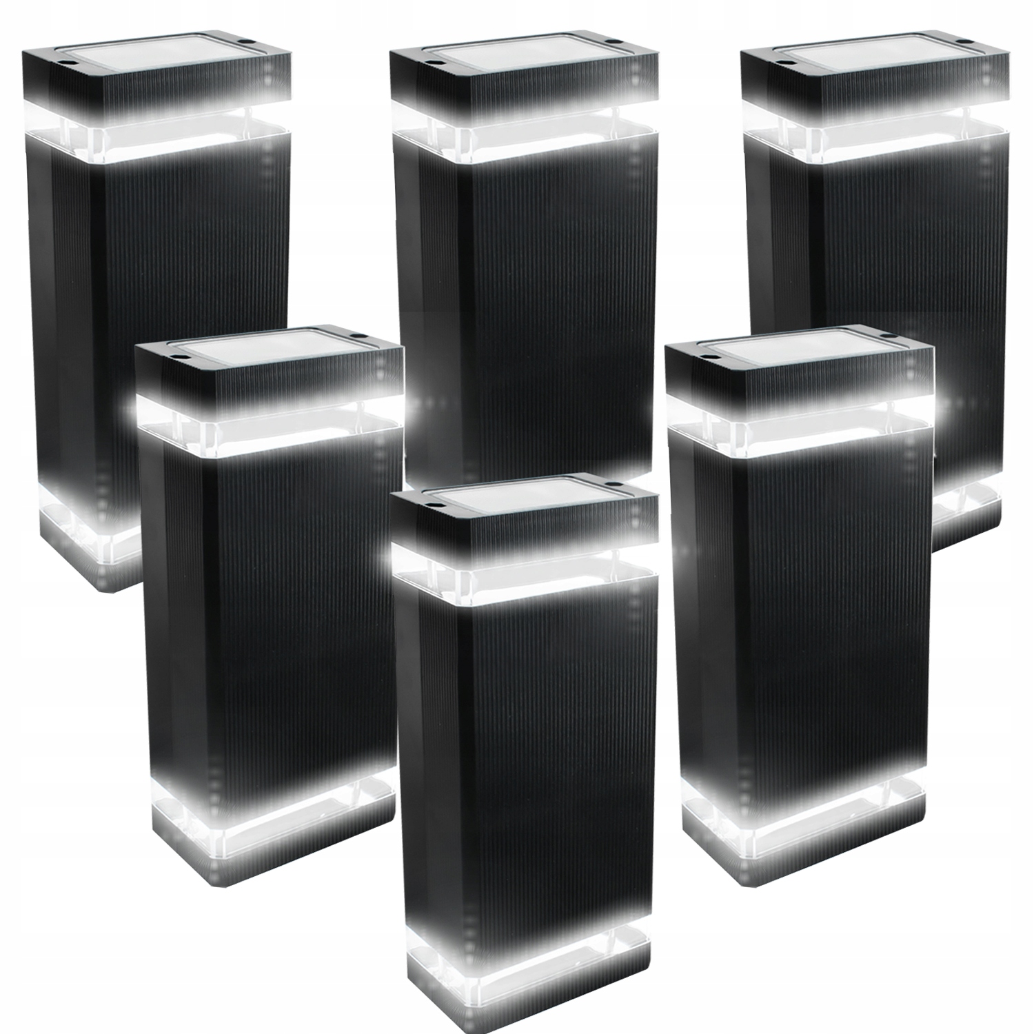 6x Vodotěsná venkovní lampa na zeď Nástěnné svítidlo na terasu Fasádu domu