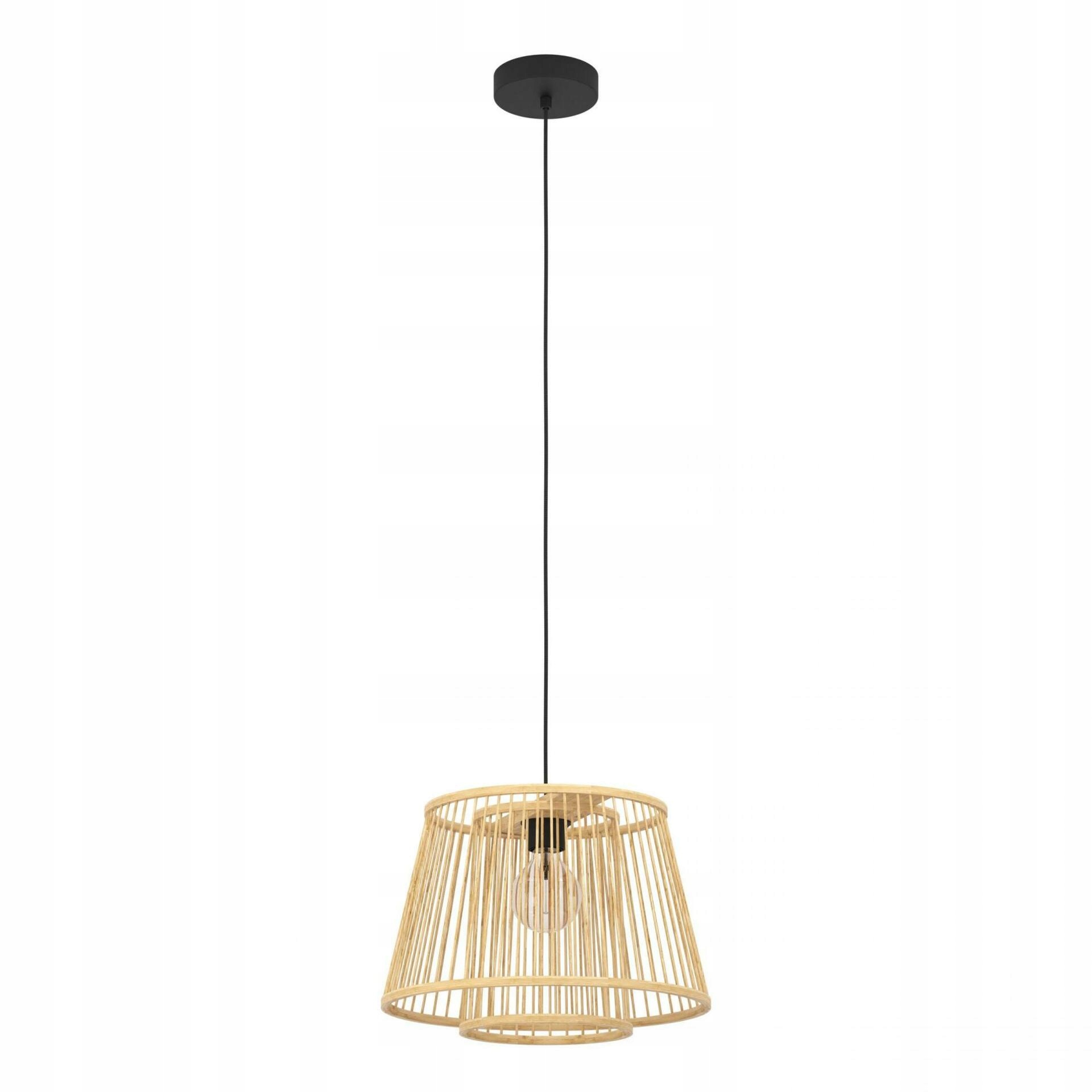 Závesné svietidlo Eglo Hykeham E27 bambus oceľ 40W 380mm