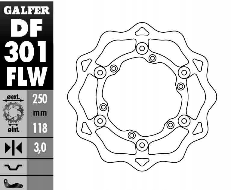 Galfer Brzdový Kotúč 250 MM Plávajúci Suzuki/yamaha (NG675, NG276)