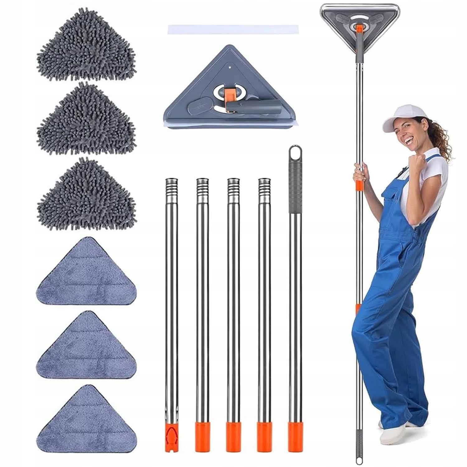 Levně Teleskopický Rotační Mop Promerco 6 x skládací trojúhelníková vložka