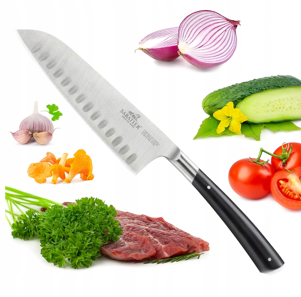 Japonský kuchynský nôž Santoku 18 cm Lion Sabatier nerezová oceľ, ostrý