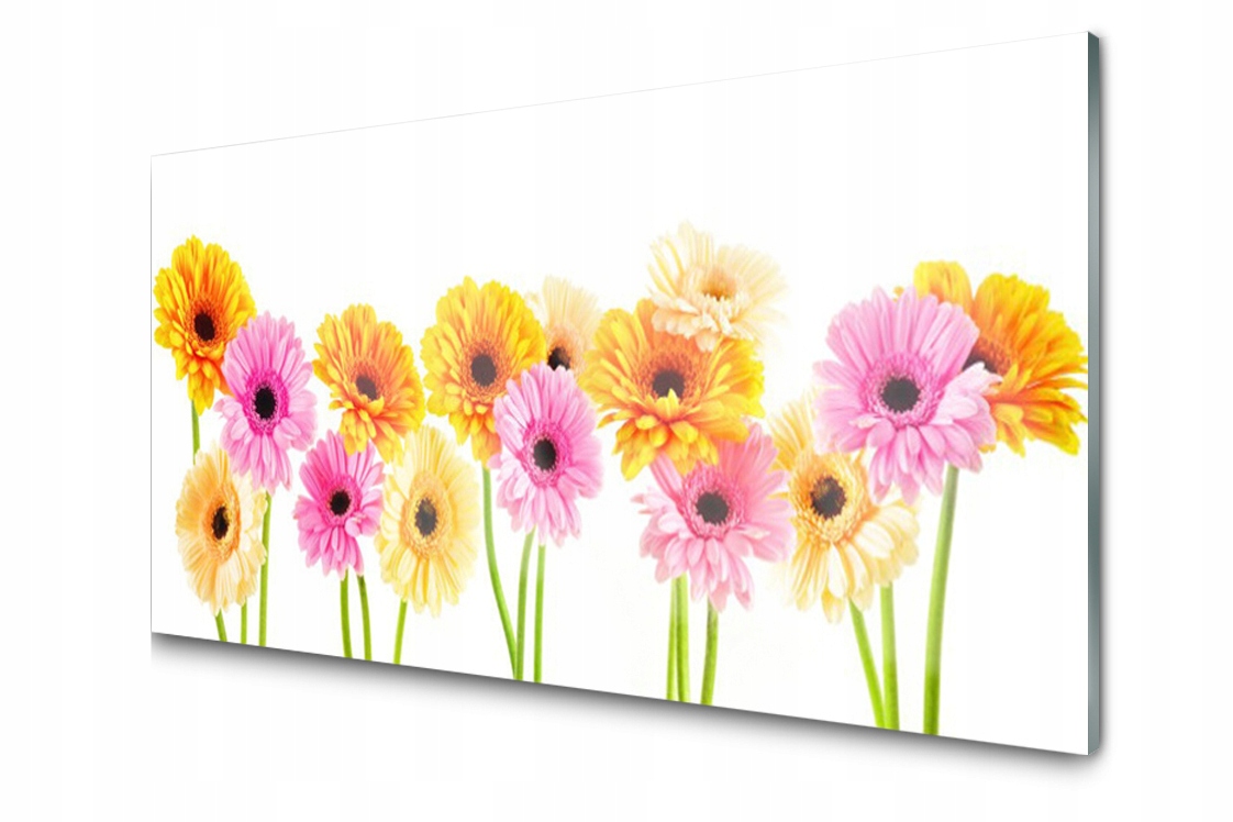 

Panel szklany Płytka Kwiaty Gerbery 140x70