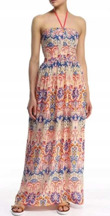 

425* Hilfiger Denim Sukienka Damska Maxi Wzór S