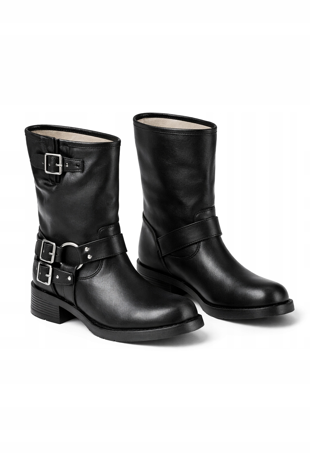 Alta Moda Černé Kotníkové Boty S Sponami Na Podpatku 41 I3C