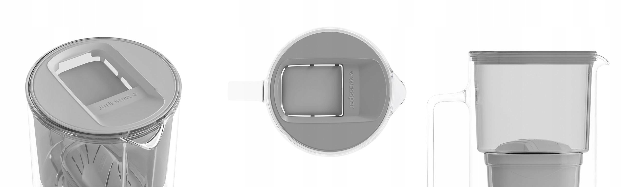 DZBANEK SZKLANY WESSPER D2 BOROSILICATE 3l + 10x FILTR WKŁAD WODY WESSPER Stan opakowania oryginalne