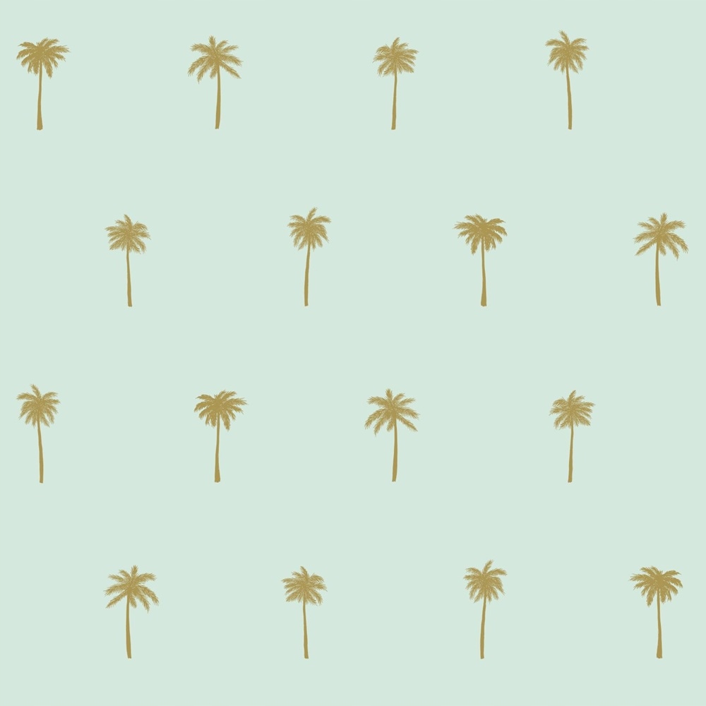 Módní tapeta na zeď na flizelině s malými palmami