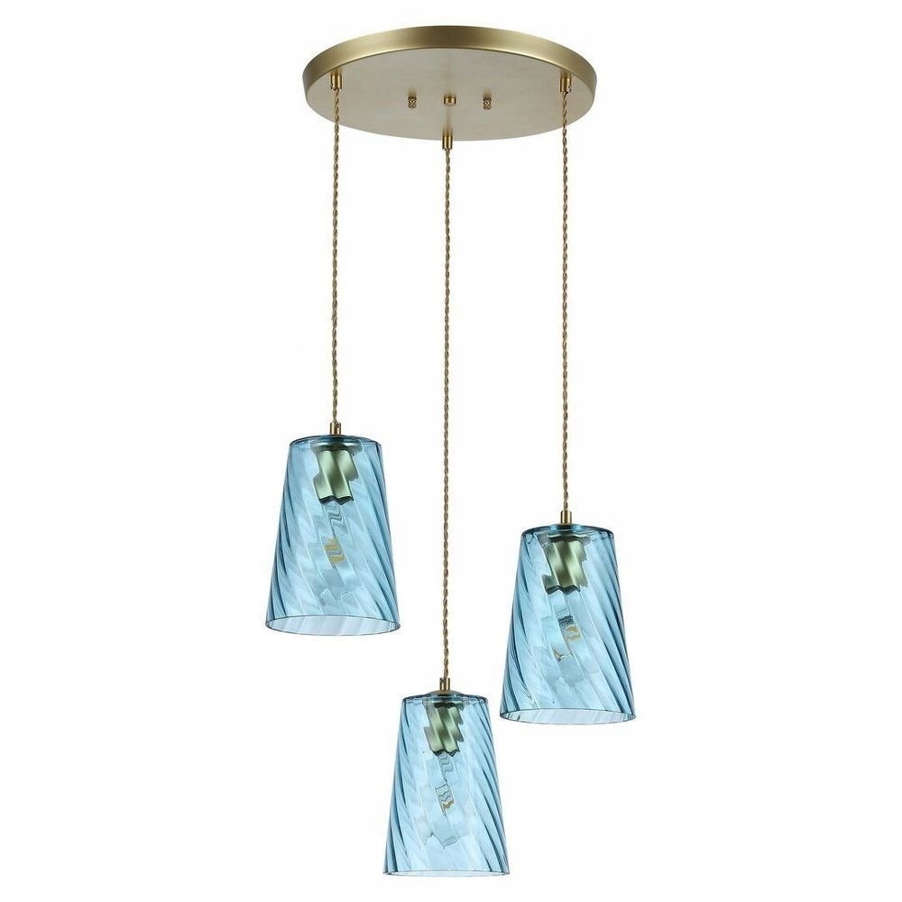 Trojbodová atmosférická závesná lampa Azurine
