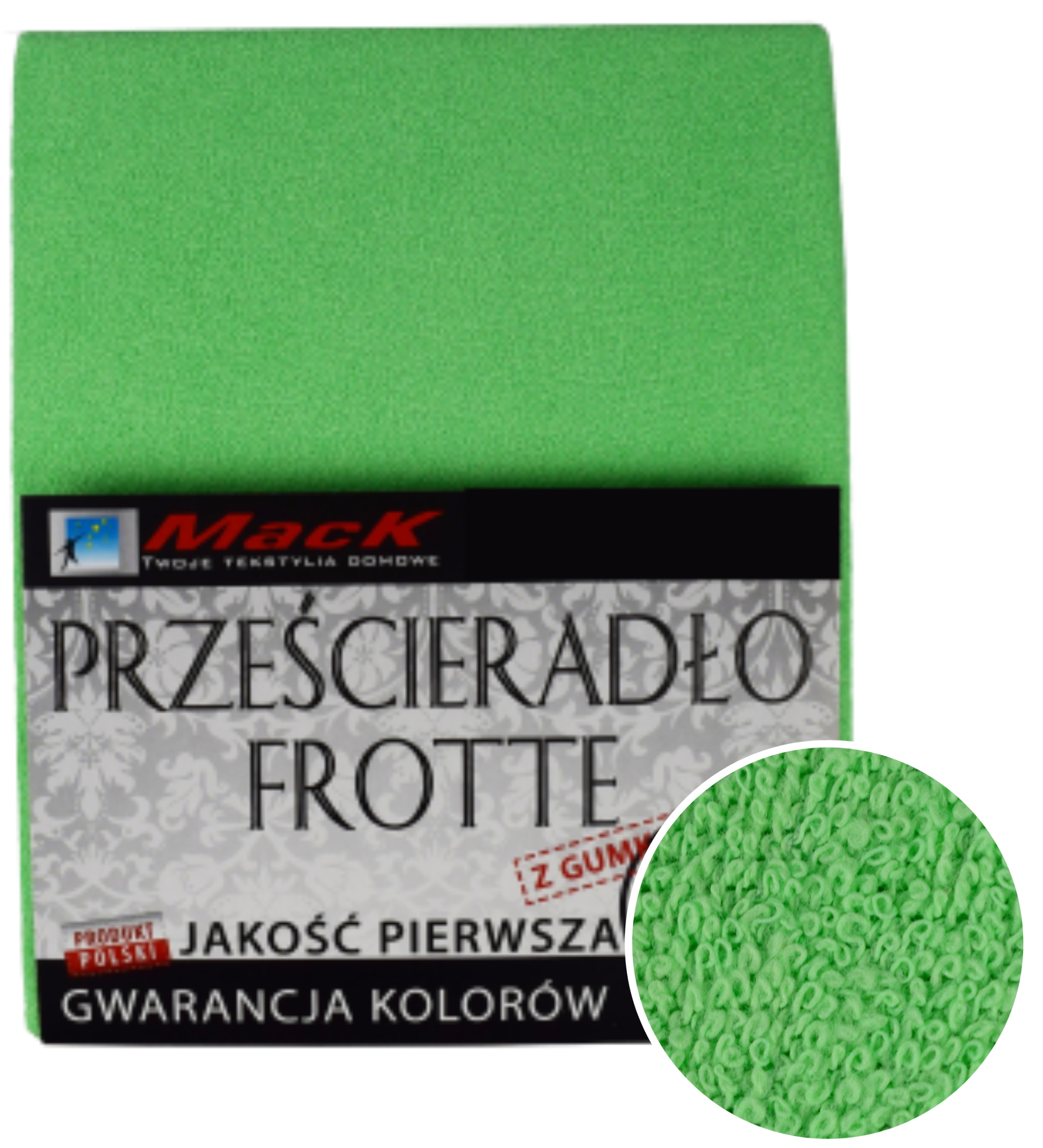 

Prześcieradło Frotte Z Gumką 180X200 ciem. seledyn