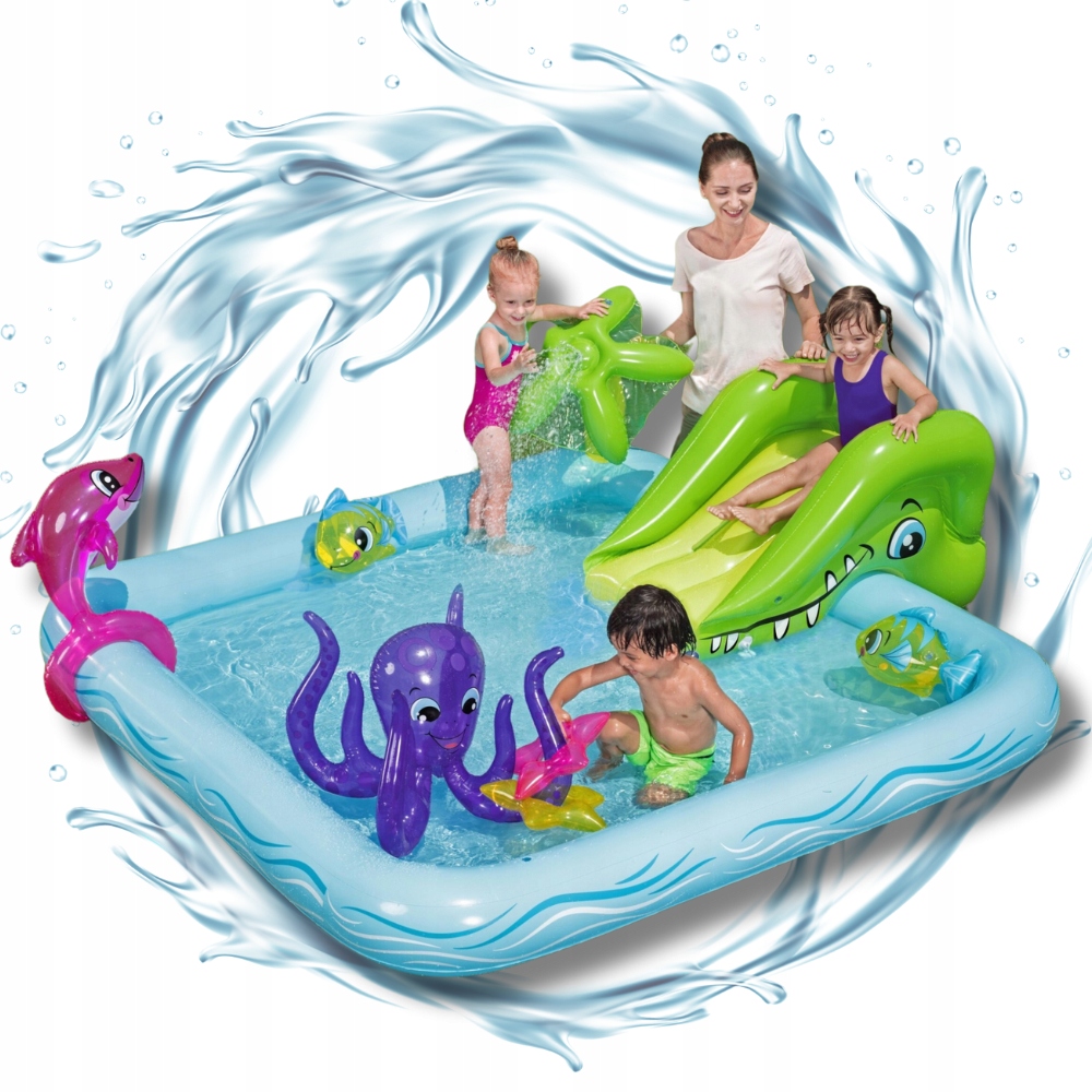 Bazén Pre Deti nafukovacie Hračkové Námestie šmykľavka fontána Bestway