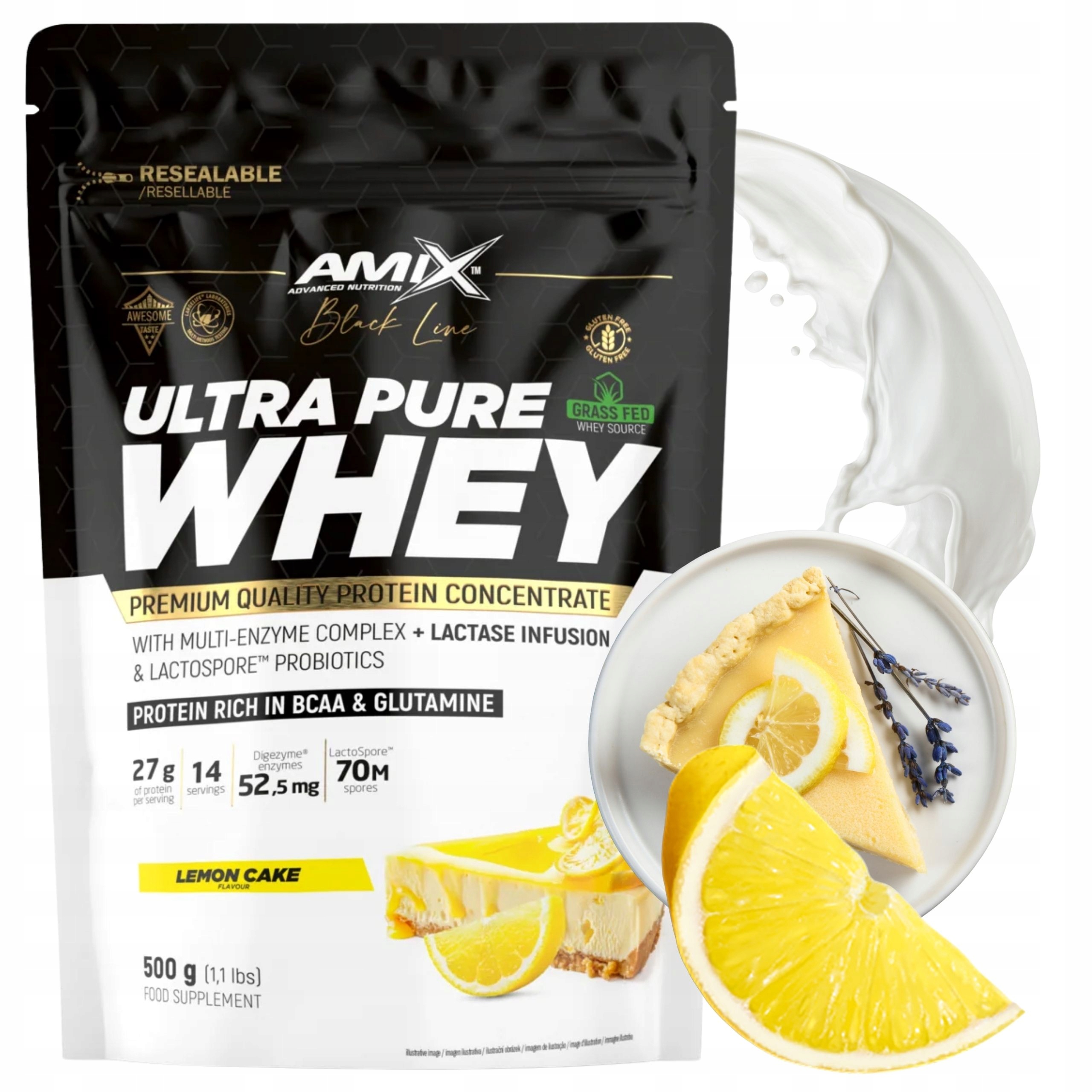 Protein Wpc Pure Whey Digezyme 500 g Citronová bílkovina