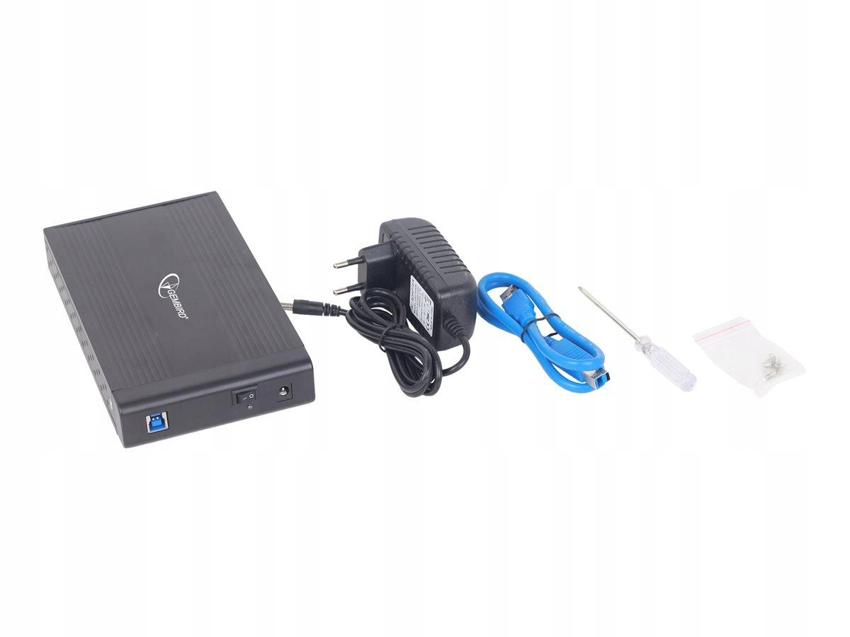 Gembird EE3-U3S-3 Gembird obudowa Usb 3.0 na dysk Hdd 3.5 Sata, aluminiowa