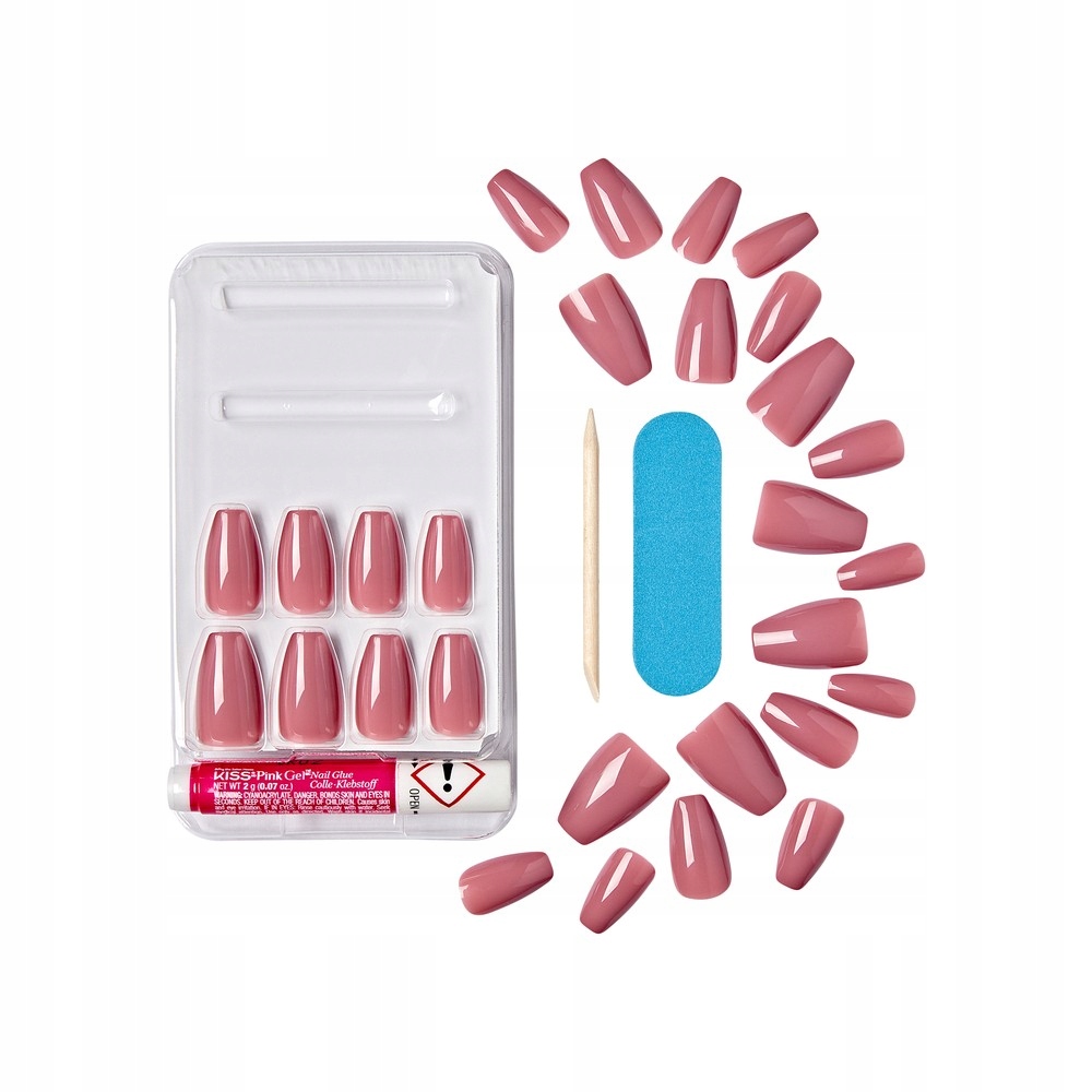 Kiss Umělé nehty Gel Fantasy Letter To U (velikost M) 1 balení (28 kusů)