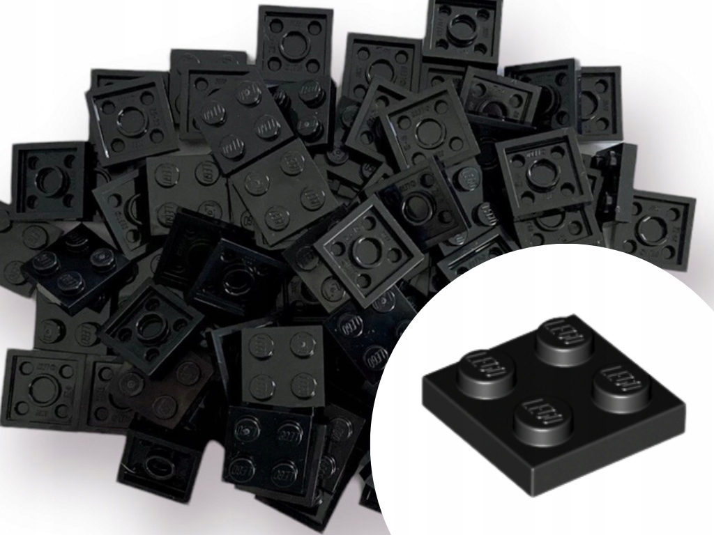 

Lego 3022 Plate Płytka 2X2 Czarny Black 20 szt