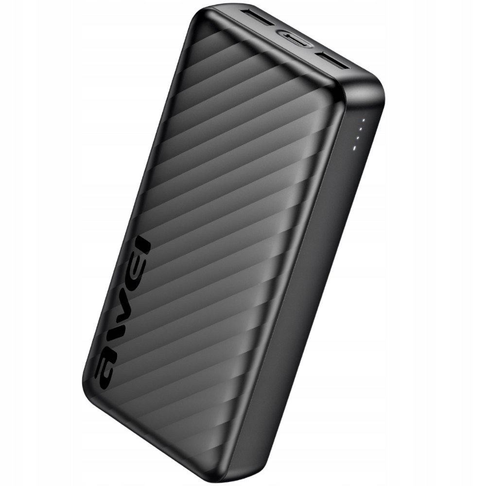 PowerBank Awei P6K Pro 20000mAh 2xUSB-A/USB-C czarny