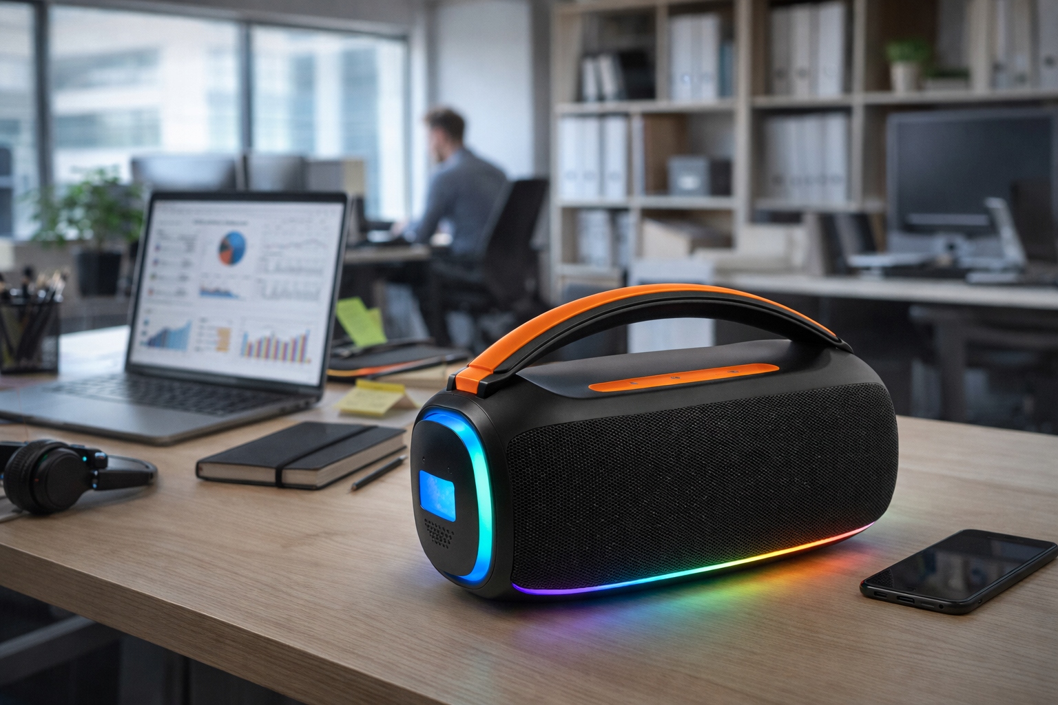Bluetooth reproduktor 60 W – silné basy Led Rgb 4200 mAh Bluetooth 6.0
