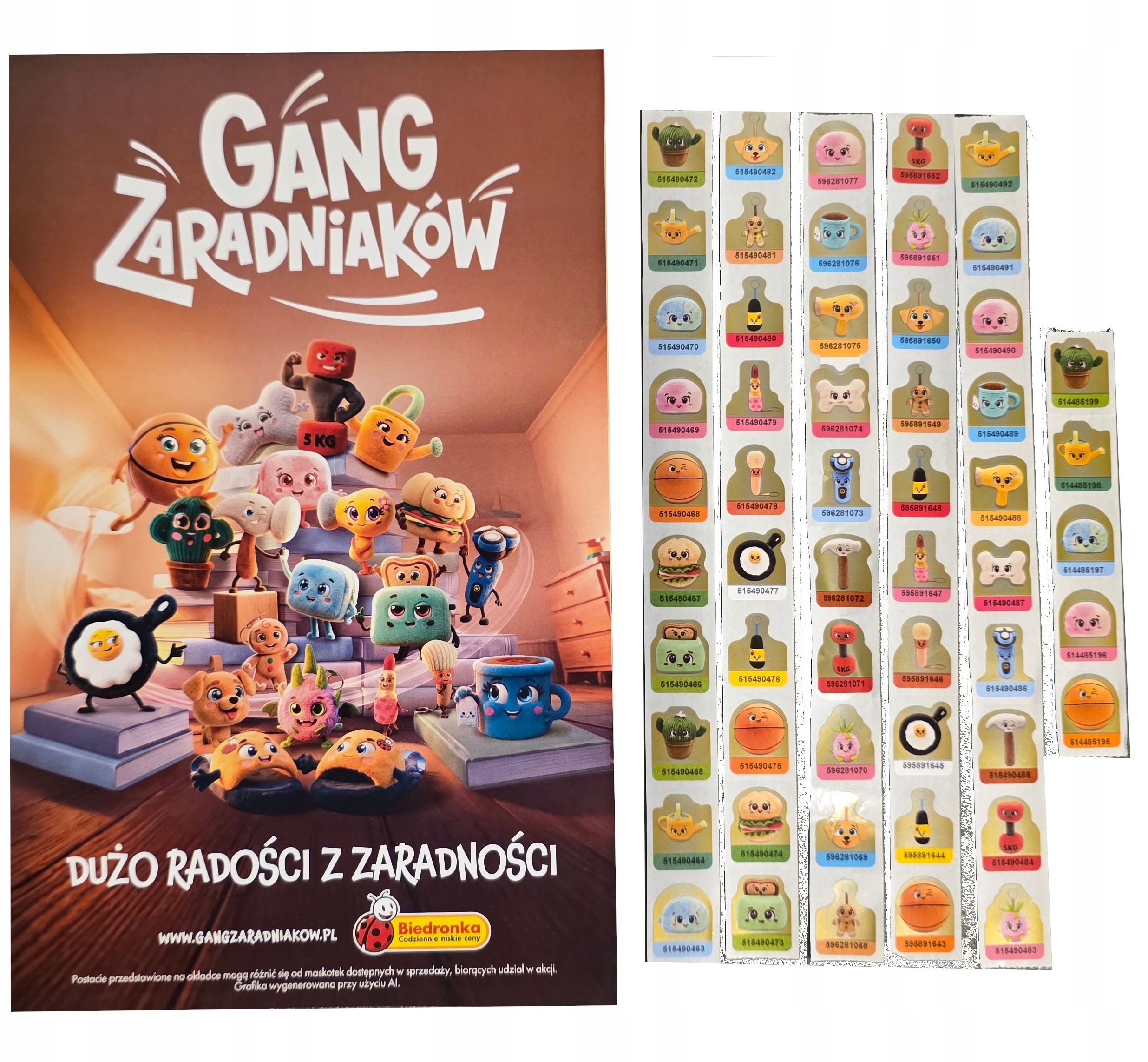 Naklejki Gang Zaradniaków 55szt Biedronka