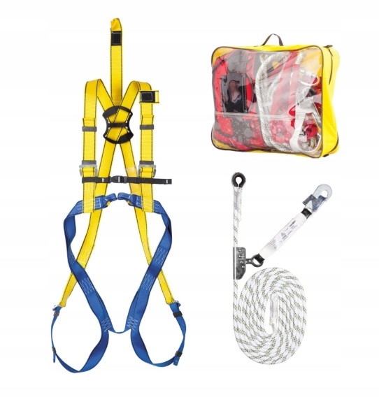 Bezpečnostní sada Basic Pro 5 Protekt Postroj M-XL Linostop II Ed 5m
