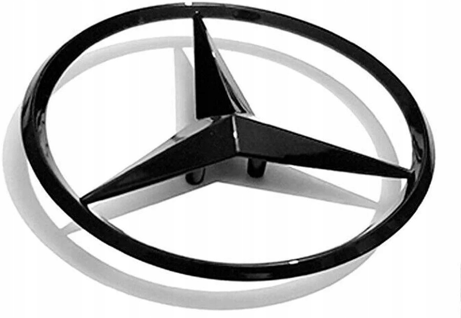 Emblemat Klapy Tył Logo Gwiazda Czarna Połysk Mercedes A Klasa W176 80mm