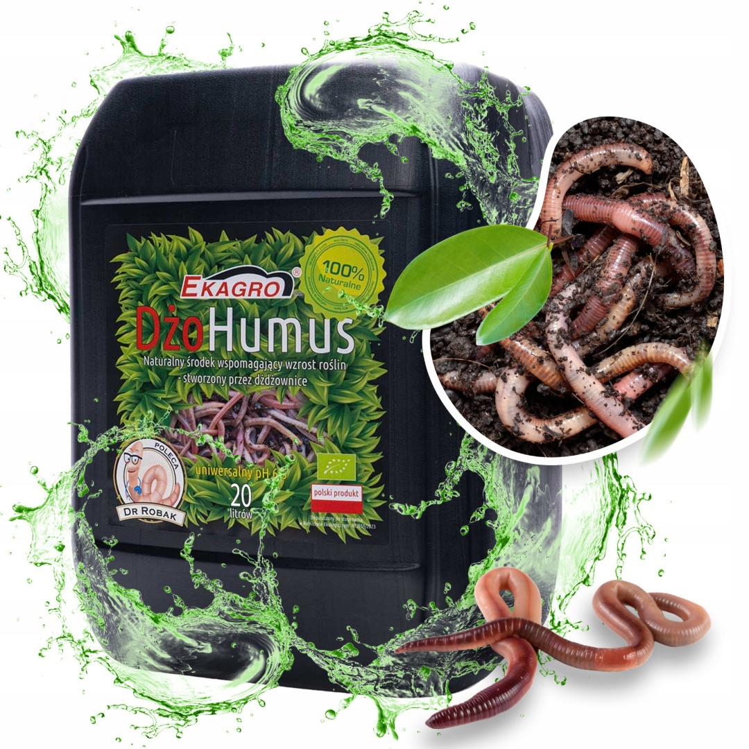 Nawóz Biohumus 100% Naturalny Eko do Warzyw Owoców Roślin Płynny Humus 20l