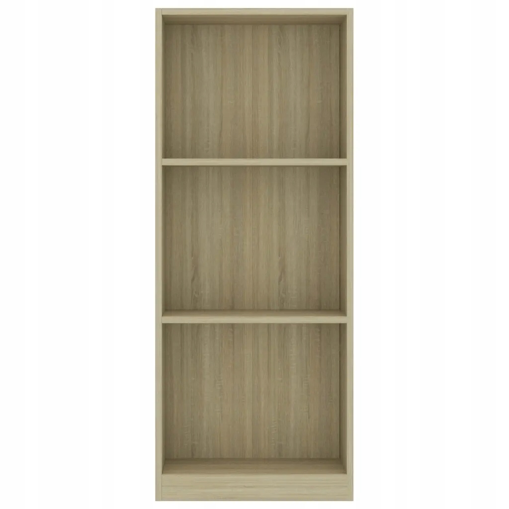 3-poziomowy regał na książki, dąb sonoma, 40x2 Głębokość mebla 24 cm