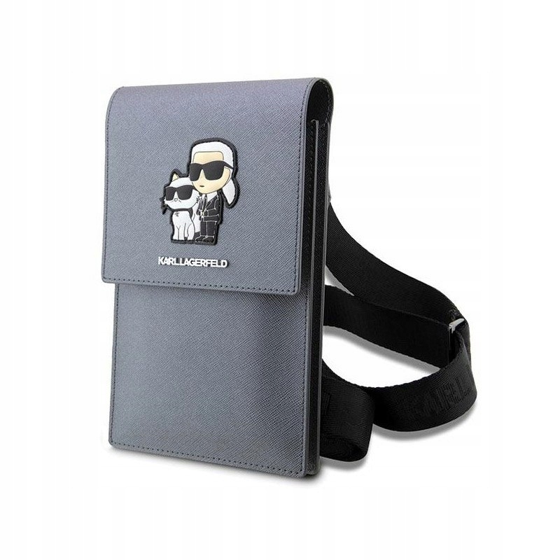 Karl Lagerfeld Saffiano Nft Karl & Choupette Taška na smartphone a pouzdro