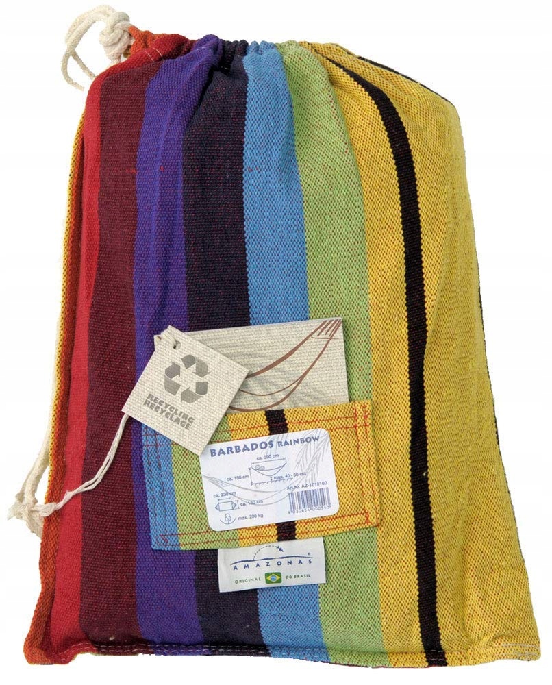 AMAZONAS XL Hamak Barbados Tęcza 200 kg 230x150 cm — miniatura 4