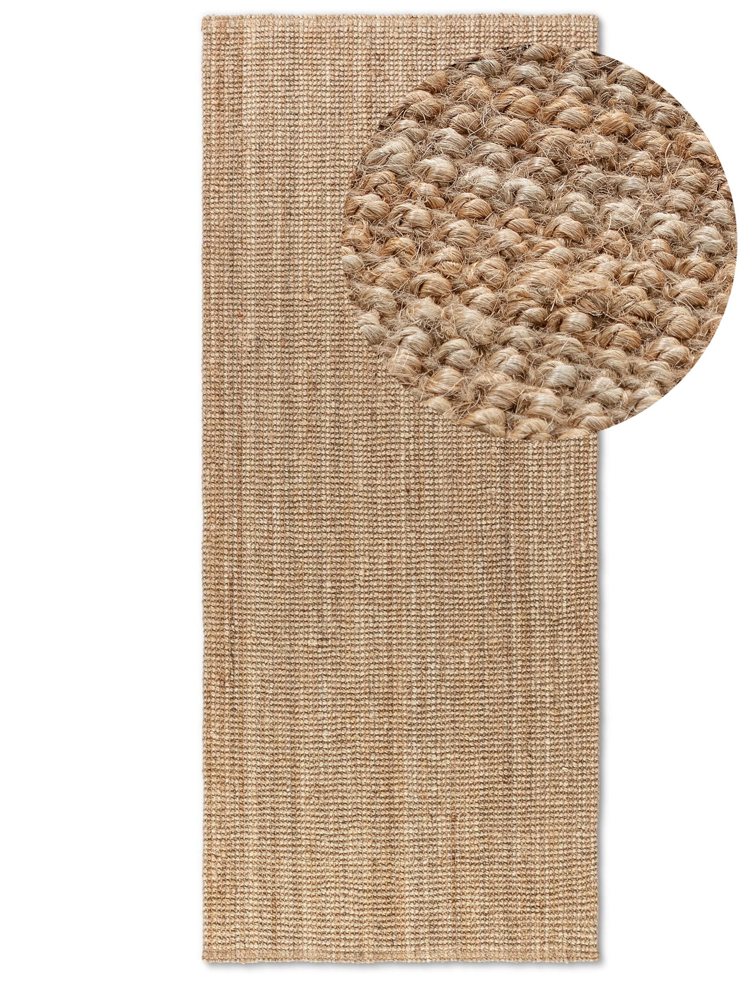 Koberec Jutový 80x200 cm Bucle Prírodný Béžový, krémový