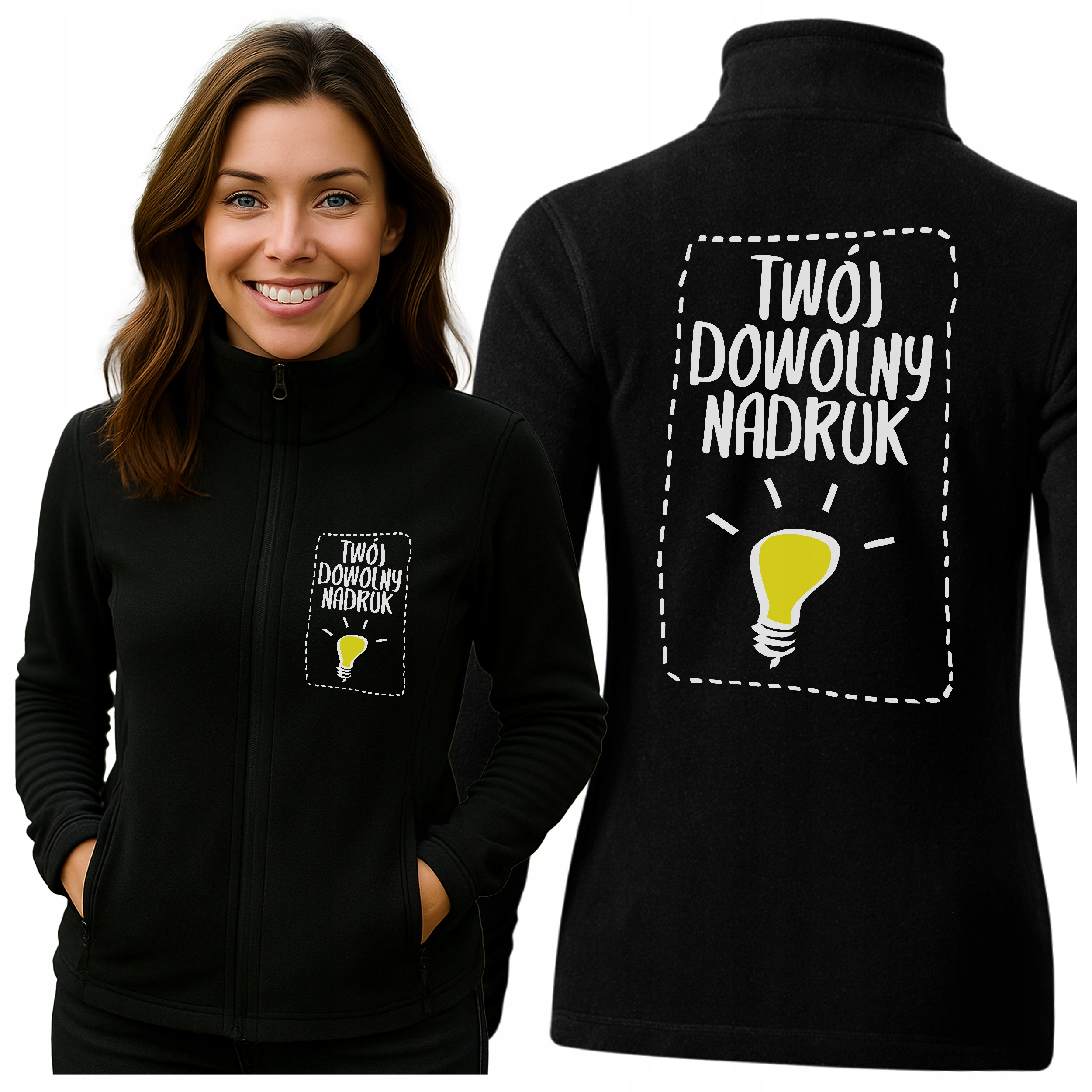 Polar Damski Z Twoim Nadrukiem Logo Zdjęcie Grafika Ciepły