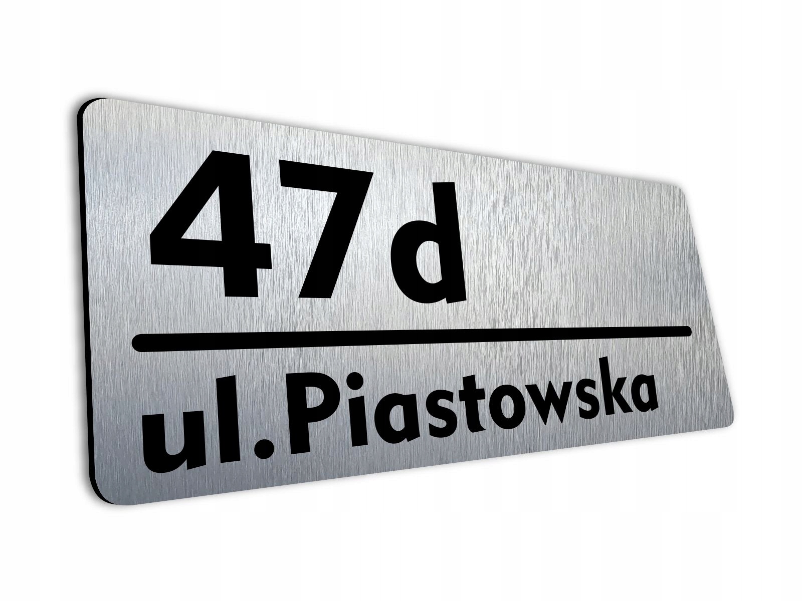TABLICZKA ADRESOWA numer na dom 45x20 cm ALUMINIUM INOX