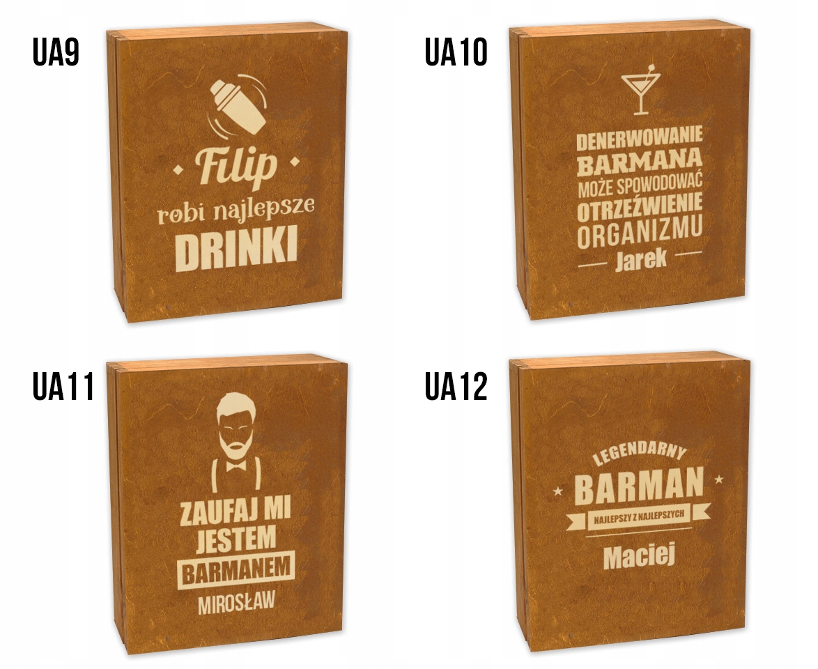 Zestaw barmana 8 elementów drink bar -grawer