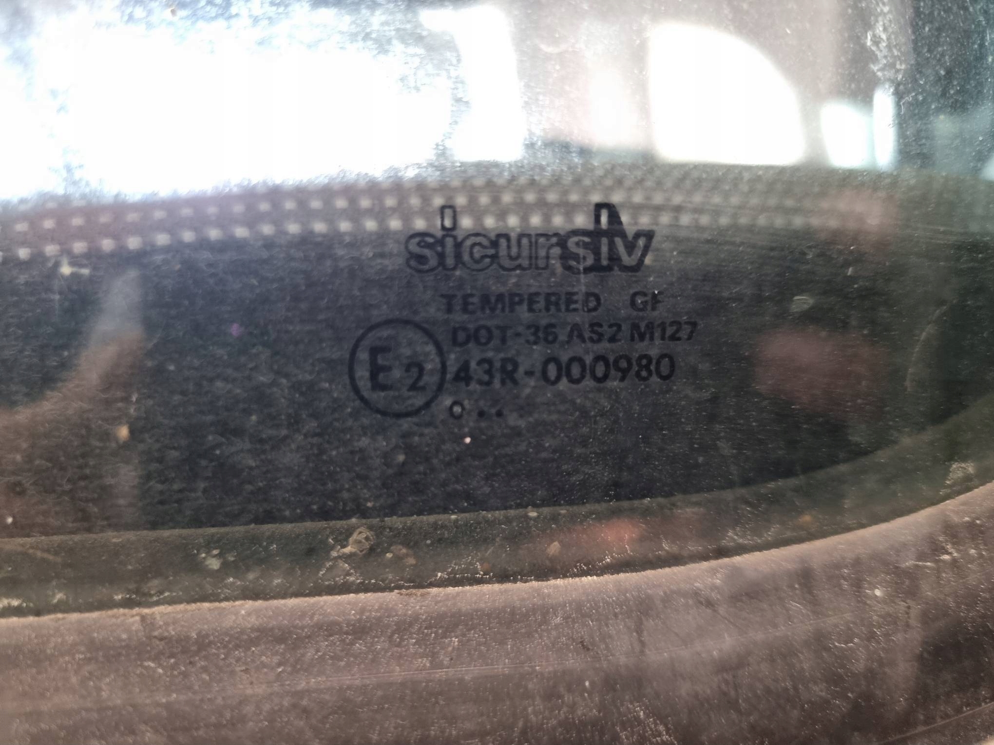 window rear part DOT-36 AS 2 PEUGEOT BOXER III