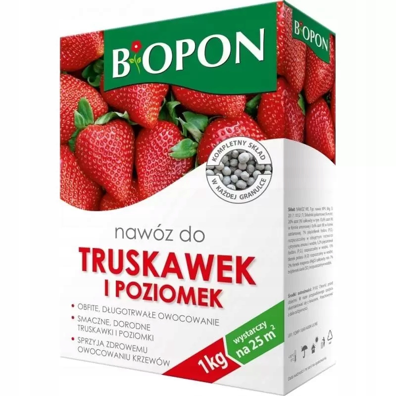 

Nawóz do wszystkich odmian truskawek poziomek 1kg