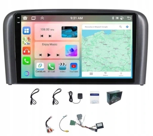 Navigační Rádio Carplay Volvo S80 1998-2006 Wifi Android 4GB 64GB