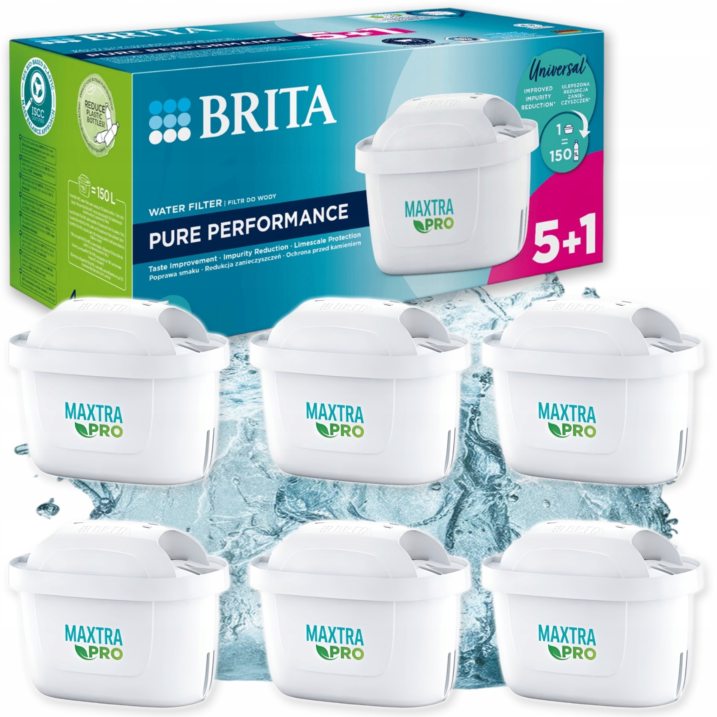 6 x Wkład filtr do wody Brita Maxtra Plus Pro Pure Performance Oryginał