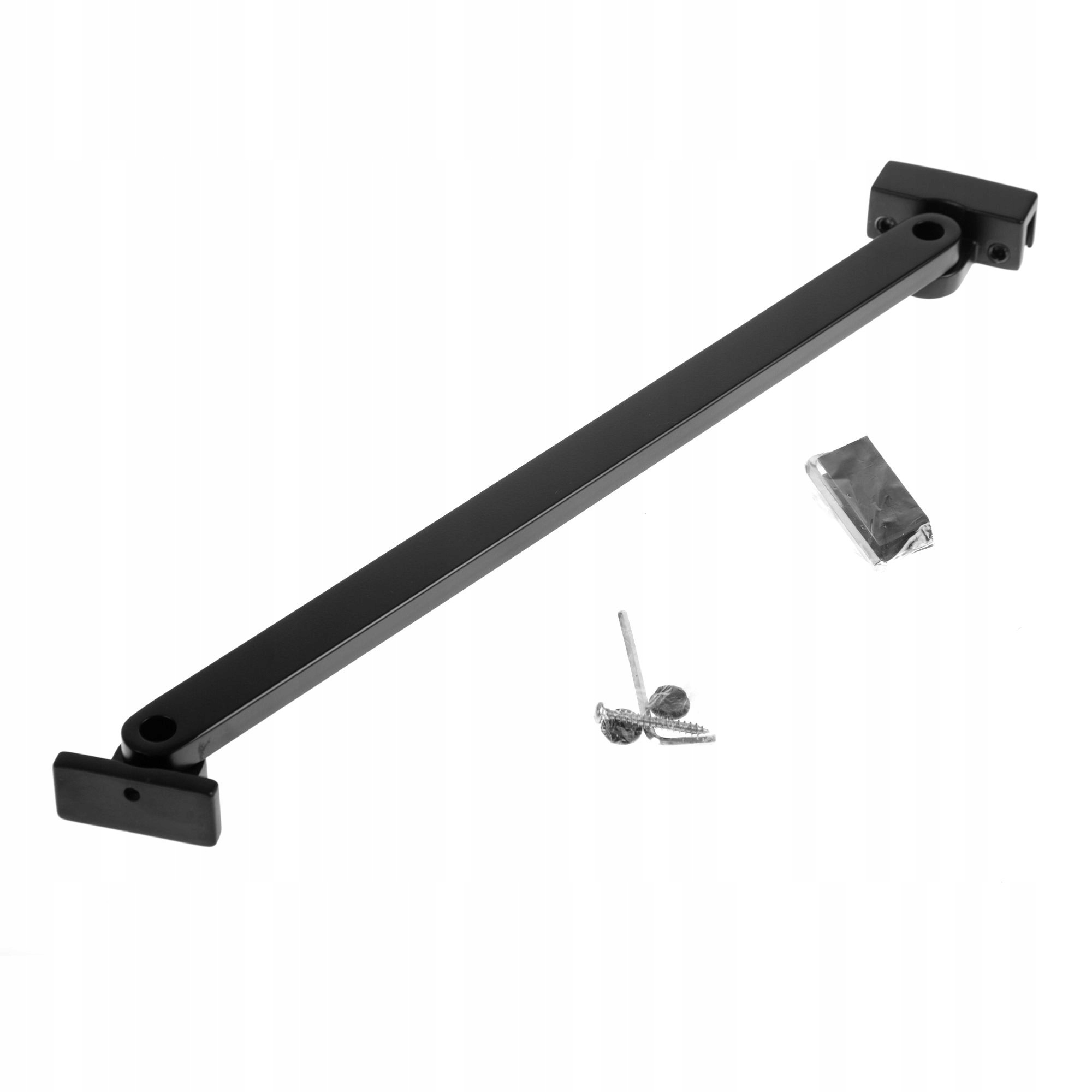 Čierny držiak pevného skla pre sprchovú kabínu 365 mm 5-6 mm