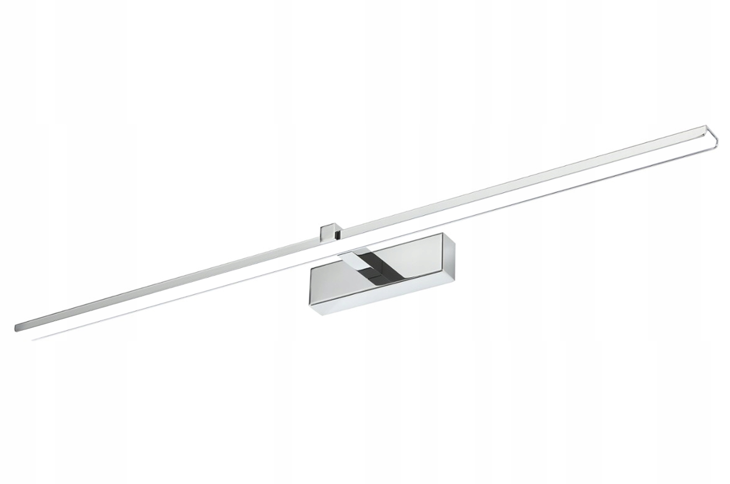 

Srebrny kinkiet nad lustro 90 cm łazienka chrom