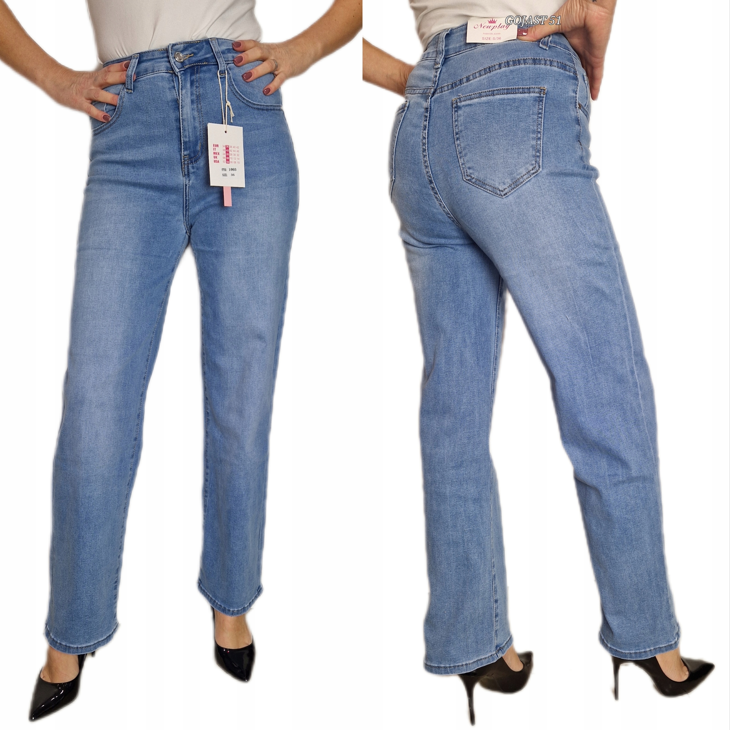 Dámské kalhoty Jednoduché Džínové Široká Nohavice