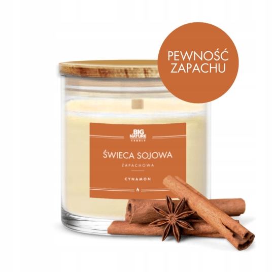 Świeca sojowa o zapachu CYNAMON 150g - BIG NATURE CANDLE — 3