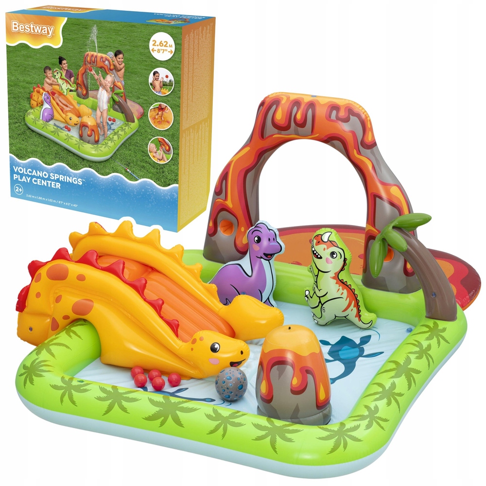 Vodní Dětské Hřiště s dinosaury Sopka Míče Bestway 53172