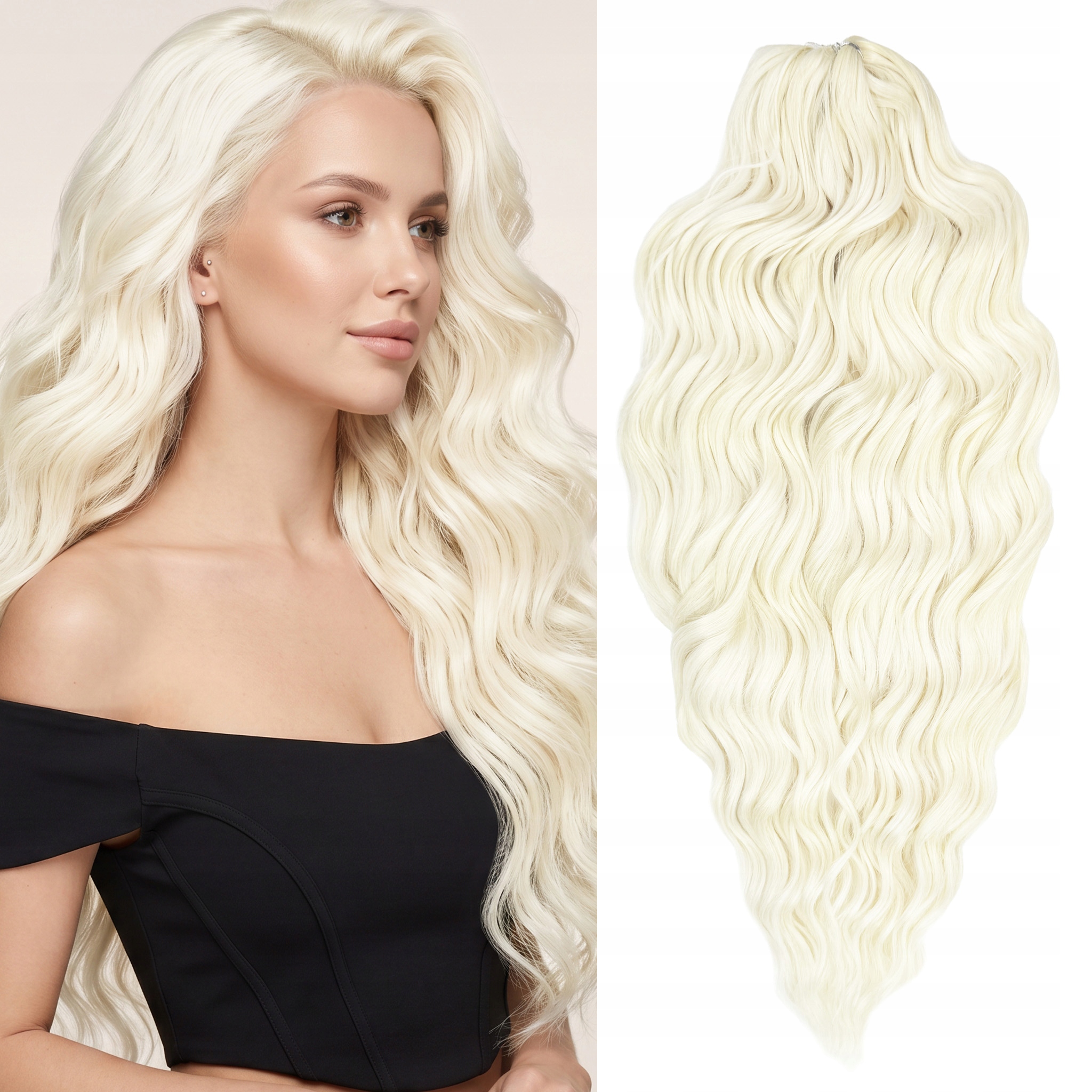 Syntetické česací vlasy Afroloki Anna Blond 300 g 50 cm