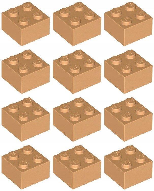 

Lego 3003 Klocek 2x2 nugat śr Nowy (15g) 12 szt.