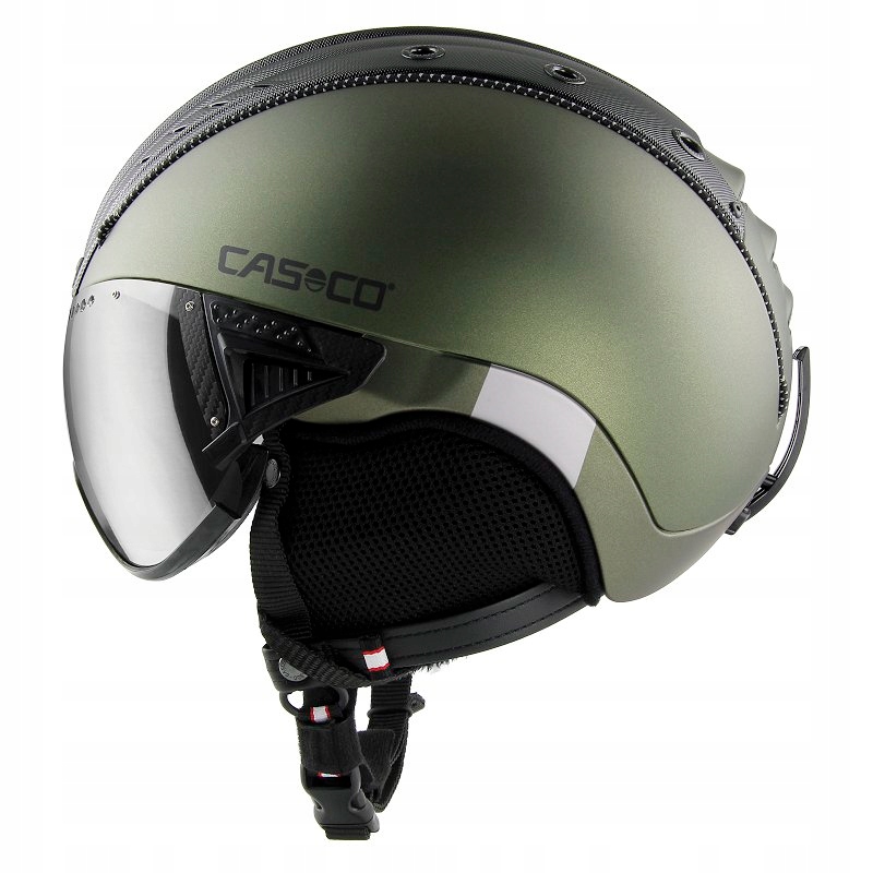 Lyžařská přilba Casco SP-2 Visor Carbonic zelená XL 60-62