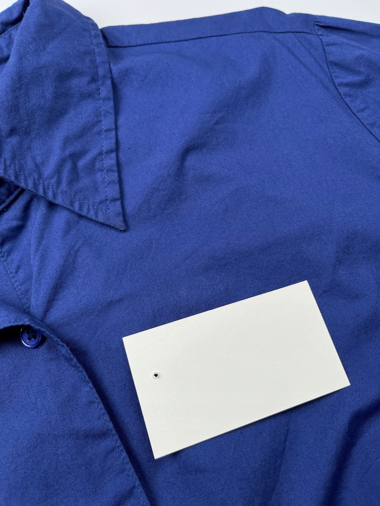 Koszula damska z rękawem 3/4 granatowa niebieska gładka Chadwicks r. L USA Materiał dominujący bawełna