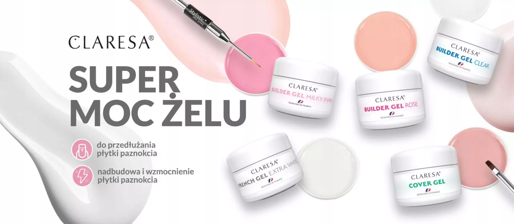 Żel do paznokci CLARESA BUILDER GEL CLEAR 12g Marka Claresa
