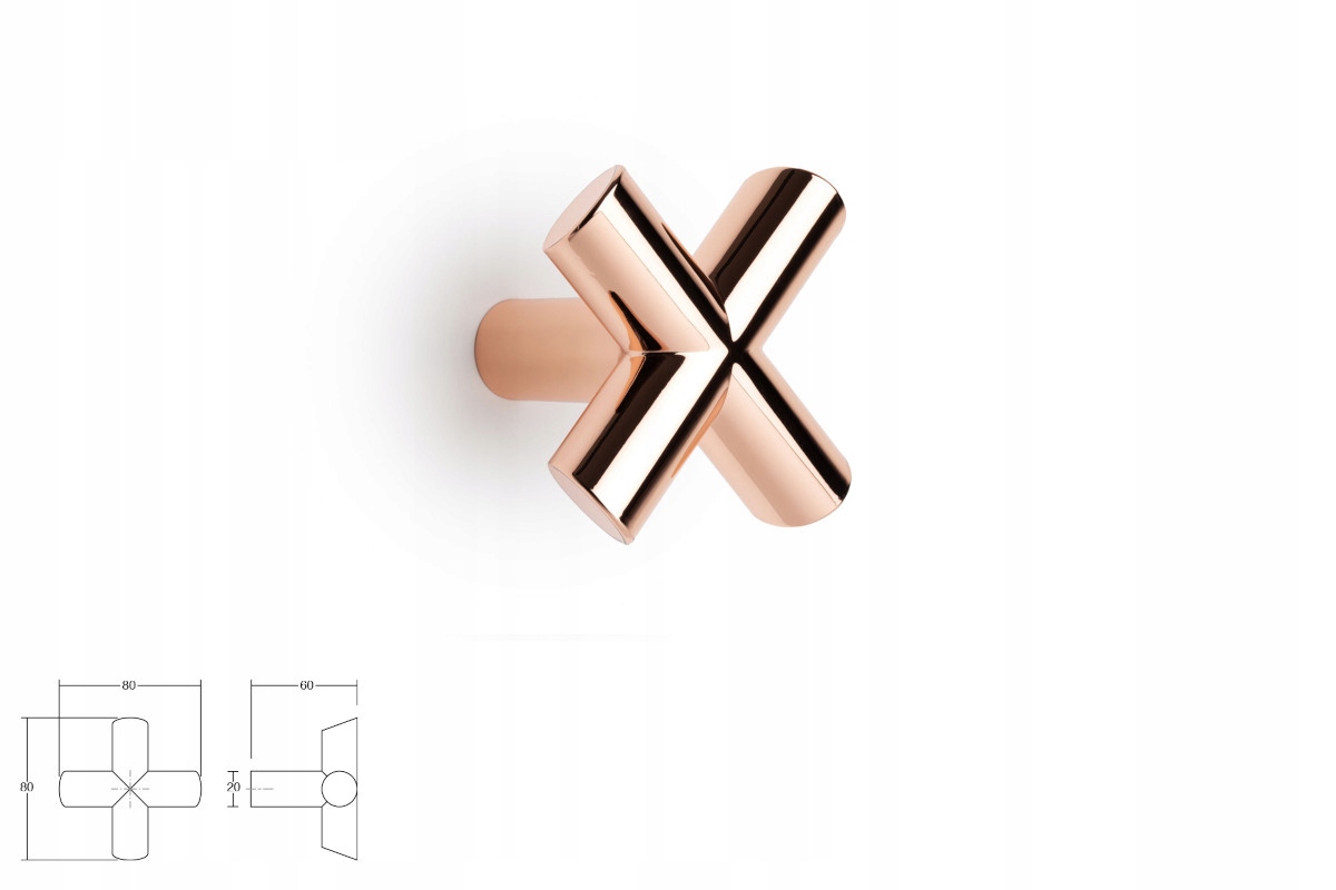 Nástěnný nábytkový věšák Viefe Equis 7027 měď lesk 7027080Z06