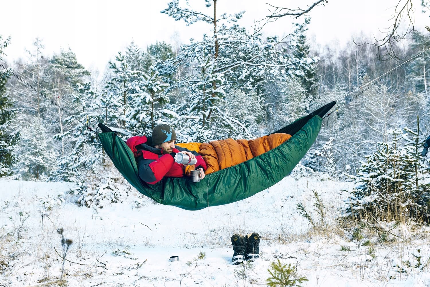 AMAZONAS Underquilt Do Hamaków Ochrona Termiczna Do -5°C Lekki i Kompaktowy — miniatura 3