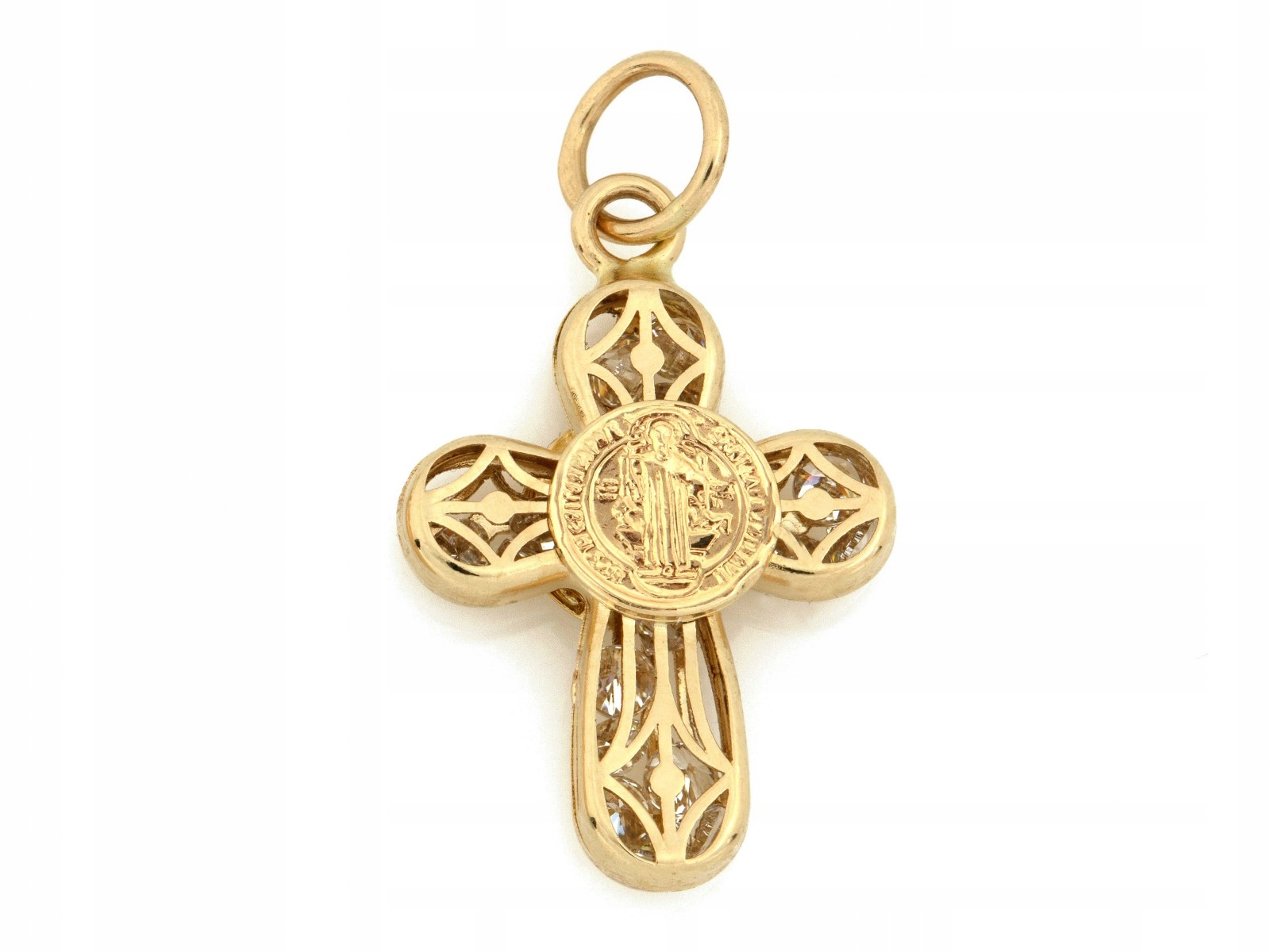 Zlatý přívěsek pro ženu 585 s křížkem, elegantní, módní